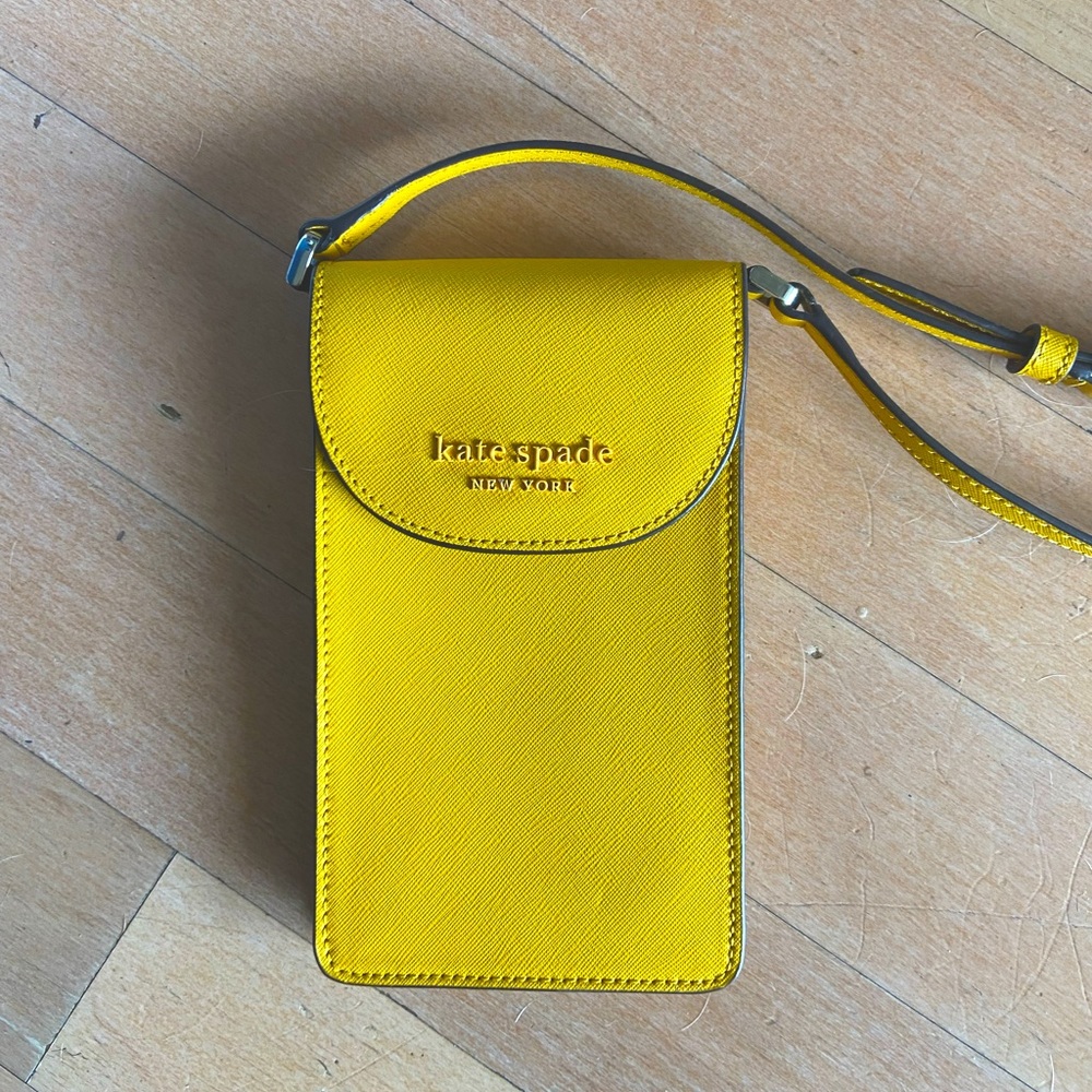 KATE SPADE - MINI CROSSBODY / PHONE CASE - MUSTARD YELLOW